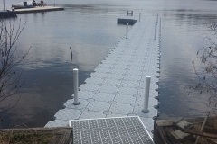 1000 Islands Docks Ltd. - Eastern Ontario - Residetial Floating Modular Dock Installation with Gangway RampImage